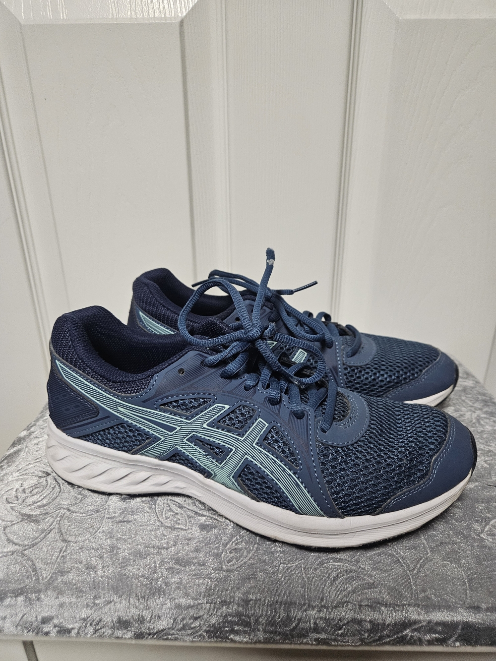 ASICS Navy & Light Teal Running Sneakers